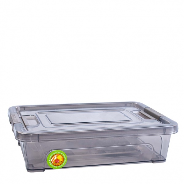 Контейнер для зберігання Алеана 123078 Smart Box 0,4л коричневий прозорий 40x160x120 мм